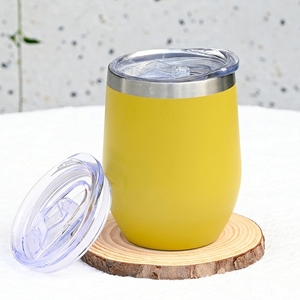 BPA Free 12oz Stainless Steel Egg Cup Vacuum Insulated Wine Tumbler Powder Coated for <b>Coffee</b> Juice Wine - Product Image 1