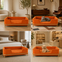 Maison pour animaux de compagnie en bois de style minimaliste moderne OEM/ODM pour chats et chiens - Meuble d'angle multifonctionnel durable pour le salon