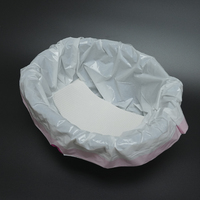 Sacs jetables pour cuvette de lit avec cordon de serrage rose, qualité médicale, étanches et résistants à la déchirure, pour l'hygiène des patients