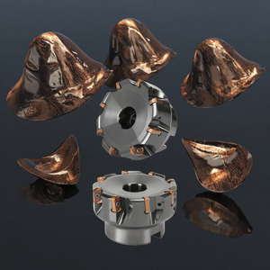 Tête de coupe en carbure revêtue de TiCN à alimentation rapide Louis CNC EXN03R, double tranchant, LNMU0303, pour centre d'usinage de fraisage brut, OEM - Product Image 2