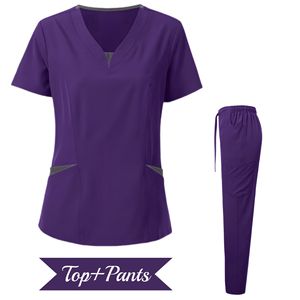 Gommage médical robe chirurgicale d'allaitement gommage élastique de haute qualité soins de santé pharmacie couleur unie uniforme vente en gros vêtements de travail unisexe - Product Image 5