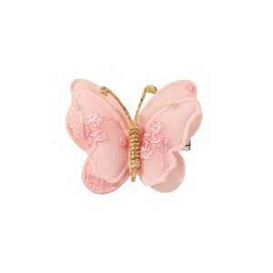Set di 4 fermagli per capelli a forma di farfalla, in poliestere di alta qualità, per bambini, primaverili, alla moda, carini, fatti a mano, con clip a becco d'anatra. - Product Image 5