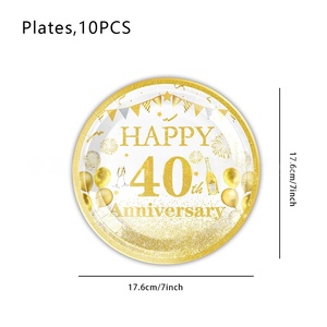 Chất Lượng Cao Bạch Kim Sinh Nhật Đảng Bộ Đồ Ăn Phong Cách Hiện Đại Tam Giác Cờ Biểu Ngữ Nhiều Phong Cách Sinh Nhật Nguồn Cung Cấp Bên - Product Image 6