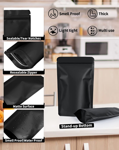 Custom Printed Logo Stock Flat Handle Gray Waterproof Tea PLA Paper <b>Laminated</b> Bags Kraft <b>Pouch</b> for Food - Product Image 2