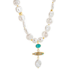 Venta al por mayor asequible barato perla colección colgante collar para mujer joyería - Product Image 2