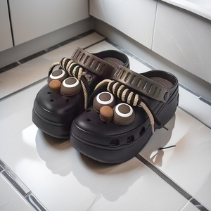 รองเท้าสวนสำหรับนักเรียนหญิง ยี่ห้อ Yearning วัสดุ EVA ทั้งส่วนบน/พื้นรองเท้า/ซับใน ระบายอากาศได้ดี น้ำหนักเบา เป็นมิตรกับสิ่งแวดล้อม กันน้ำ พร้อมหัวเข็มขัดลายการ์ตูน - Product Image 3