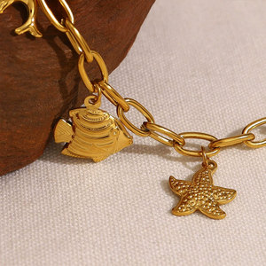 สร้อยคอจี้แฟชั่นสไตล์ฮาวายสำหรับผู้หญิงทำจากสเตนเลส316L เครื่องประดับ14K 18K - Product Image 2