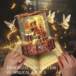 Hamaileon 3D DIY Rotatif Modèle Kits de Construction en Bois Puzzles pour Adolescents Garçons âgés de 14 ans et plus Décoration de Bureau Artisanat/Loisirs/Cadeaux Ensembles - Product Image 2