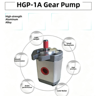 مضخة تروس هيدروليكية HGP-1A عالية الضغط لزيت المعزز، مضخة زيت عالية اللزوجة للآلات الأوتوماتيكية مع مجمع (أكوموليتور)
