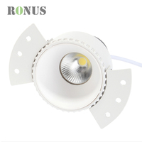 Spot LED encastré sans cadre pour luminaire de plafond, 12W