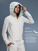 Automne hiver veste de moto imperméable régulière pour les femmes avec capuche fermeture éclair col montant chaud Fitness sport Logo réversible