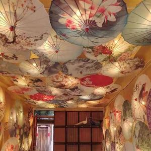 Parapluies décoratifs japonais et chinois pour plafond, accessoires de danse, parasols artisanaux en soie et papier huilé - Product Image 2