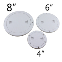 Couvre-trappe de pont d'inspection rond en ABS blanc marin, 4 pouces, 6 pouces, 8 pouces, couvre-trappe de pont en plastique, couvre-trappe de pont pour yacht, camping-car, cabine, à vendre
