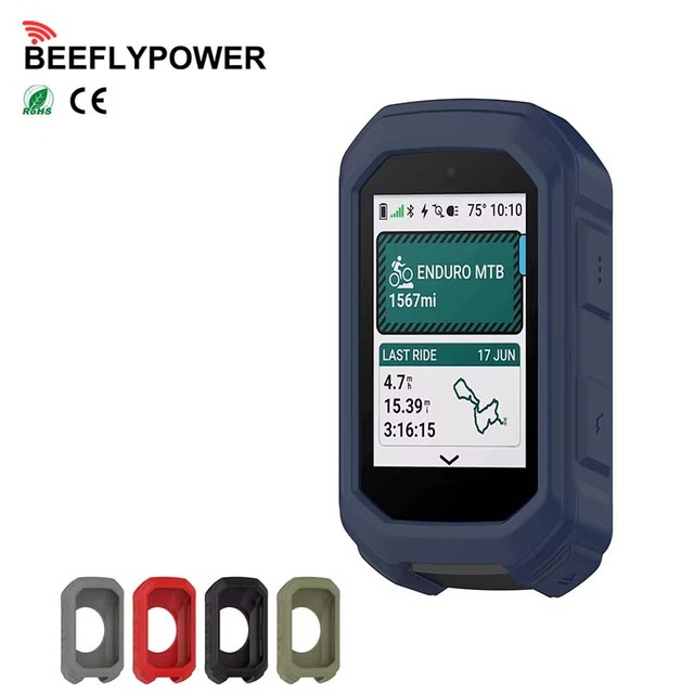 BEEFLYPOWER Silicone Case Shockproof Cover Smartwatch Soft Screen Protector Cases for Garmin Edge MTB Outdoor Accessories