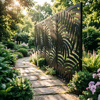 Panneaux de clôture décoratifs pour jardin en WPC résistant aux intempéries, pour l'aménagement paysager extérieur