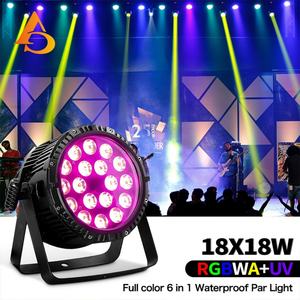 Projecteur LED Par AICPOSE professionnel DMX512 18x18w RGBWA UV 6-en-1 pour club, fête, concert, scène, étanche - Product Image 2