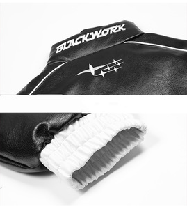 Veste en cuir personnalisée pelucheuse Veste de moto et <span class=keywords><strong>motard</strong></span> de haute qualité Design rétro brodé Sense Racing Veste en cuir Logo OEM - Product Image 4
