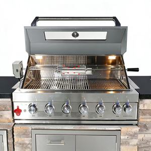 Isola per <span class=keywords><strong>Barbecue</strong></span> in Pietra da Esterno con Cucina Completa, Include Lavello e Frigorifero per Vari Stili di <span class=keywords><strong>Barbecue</strong></span> - Product Image 5