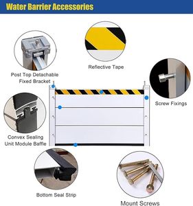 Barriera Antiallagamento Staccabile in Lega di Alluminio Anticorrosione Antiruggine Capacità di Carico 227 kg per Porte di Casa e Garage Protezione da Uragani - Product Image 2