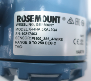 En Stock, Rosemounte 644HAK1M5J6 644, Sensor de Temperatura Alta, 0.15%, Protocolo HART, Fabricado en Singapur - Product Image 3