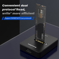 Base de Conexión de Doble Protocolo SATA NVME USB C para SSD, Estación de Acoplamiento de 10 Gbps USB 3.1 Gen2 M.2 NVME PCIE SATA NGFF