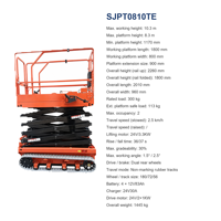 Plateforme élévatrice hydraulique sur chenilles pour travaux extérieurs sur terrain accidenté avec ciseaux élévateurs portables pour réparation et installation