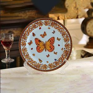 Vente en gros de services de table de luxe en porcelaine fine de 8/10 pouces à motif papillon, vaisselle et assiettes de luxe pour la décoration intérieure, pour l'Europe - Product Image 3