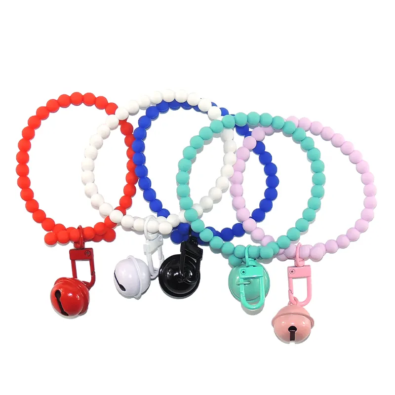 Metal bells high-quality baby dental glue silicone round bead accessories diy molar toys