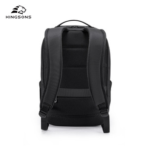 Kingsons Laptop <b>Backpack</b> <b>Black</b> Gray Large Capacity Business Travel Men's Shoulder Bag Solid Color Summer 2026 - Product Image 2