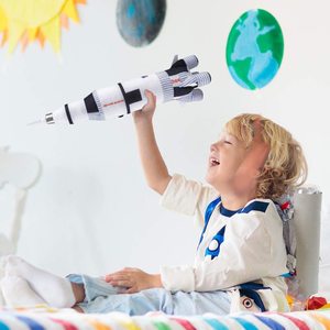 Authentique fusée Saturn pour enfants, jouets en peluche, <span class=keywords><strong>navette</strong></span> <span class=keywords><strong>spatiale</strong></span>, avec détail réaliste, décoration de fête - Product Image 5