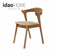 Chaise de salle à manger idao Nordic Minimalist Modern Wabi-sabi, fauteuil en bois massif de chêne européen importé
