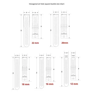 สายซิลิโคนสองสีสำหรับนาฬิกา Samsung Huawei ขนาด 12 มม. 16 มม. 18 มม. 20 มม. 22 มม. สายนาฬิกาแบบสองสี ระบายอากาศได้ดี - Product Image 3