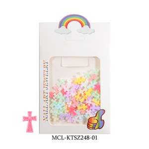 Accessoires pour ongles en résine chromée en forme de cœur et de croix, 100 pièces/sac, <span class=keywords><strong>mini</strong></span> macarons, accessoires pour nail art, vente chaude - Product Image 4