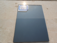 Verre teinté isolant trempé en aluminium de 6 mm + 12A + 6 mm, gris foncé, pour mur-rideau extérieur, décoration de salle de bain, énergie industrielle