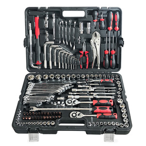 132 Pc Engine Repair <b>Tool</b> <b>Set</b> Ratchet Wrench Pliers Screwdriver Bits Extension Bar <b>Mechanic</b> Kit Standard Car Fitment Hard Case - Product Image 3