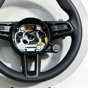 Volant en cuir pleine fleur pour Porsche Panamera Macan Cayenne 918 970 958 959 911 971 718 <span class=keywords><strong>GT3</strong></span> GT4 <span class=keywords><strong>RS</strong></span> - Product Image 2