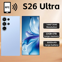 Teléfono Celular S26 Ultra Multifunción NFC Desbloqueado 5G con Reconocimiento Facial, GPS, 22GB+2TB para Trabajo de Oficina, Viajes Diarios y Uso Comercial