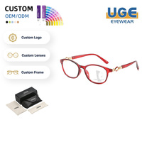 Lunettes de lecture classiques pour femmes, verres en polycarbonate, monture rouge, protection contre la lumière bleue, lunettes de presbytie, lunettes de lecture élégantes pour femmes