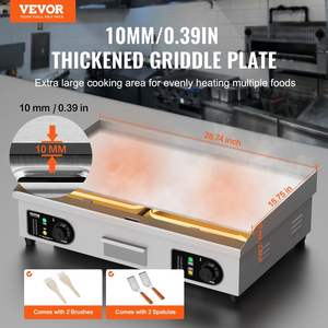 DB Commercial Electric <b>Griddle</b> Grill 30 Inch Stainless Steel 2800W Adjustable Temperature Countertop <b>Flat</b> <b>Top</b> - Product Image 3