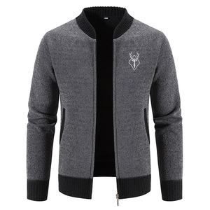 2025 Op Maat Gemaakt Kasjmier Vest Heren Slanke Fit Fleece Gevoerde Katoenen Gebreid Mannenjack Kersttrui - Product Image 4