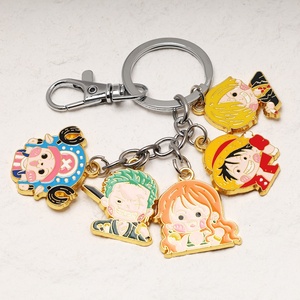 Set de 3 Llaveros de Figuras de Dibujos Animados Estilo Q, Luffy, Nami, Zoro, de Aleación Metálica, Colgante para Bolsa, Coche, Anime, Venta al por Mayor - Product Image 3