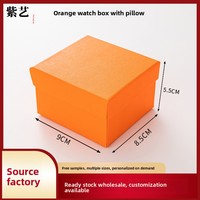 Boîte à montre rectangulaire en papier avec couvercle et plateau, en stock usine, pour bracelet minimaliste, emballage cadeau et présentation, modèle 582