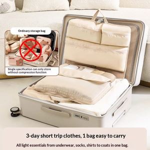 Nuevas Bolsas de Almacenamiento al Vacío 6 en 1, de Tela Twill, Multiusos, Portátiles para Viaje, Organizador de Ropa y Ropa Interior, Plegables, de PE/PA - Product Image 4
