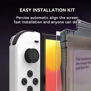 Bảng điều khiển trò chơi <span class=keywords><strong>EZ</strong></span> Fit Dễ dàng cài đặt kính cường lực bảo vệ màn hình cho Nintendo Switch 2 OLED <span class=keywords><strong>Lite</strong></span> HD với bộ công cụ cài đặt - Product Image 3