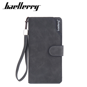 <span class=keywords><strong>Portefeuille</strong></span> long vintage Baellerry pour <span class=keywords><strong>homme</strong></span> avec gravure personnalisée, grande capacité, porte-monnaie masculin avec fermoir, porte-cartes et pince à billets - Product Image 5