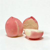 Crème glacée à la pêche halal enrobée d'une croûte croustillante au chocolat, crème glacée virale au goût de fruits, bâtonnets de crème glacée 3D, 75g*12, emballage en boîte