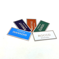Plaque de nom personnalisée en acier inoxydable écologique |   Étiquette en métal gravée |   Plaque de logo rectangulaire durable et imperméable pour meubles et sacs