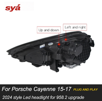 Phares LED de style Matrix PDLS pour Porsche Cayenne 958 (2015-2017) - Assemblage de phares avant Plug and Play