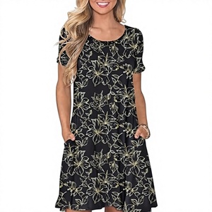 2026 Robe d'été pour femme de haute qualité, élégante, coupe ajustée, couleur unie, manches longues, col rond, simple boutonnage, style vintage, taille empire - Product Image 3