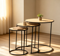 Meuble d'appoint moderne pour salon, console en bois massif pour petit appartement, hôtel, hôpital